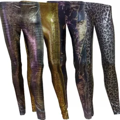 H&R London Golden Snake Print Leggings (S)