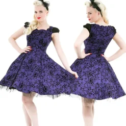 H&R London Purple Evening Swing Dress (UK8)