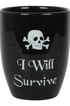 Something Different I Will Survive Gothic Plant Pot
