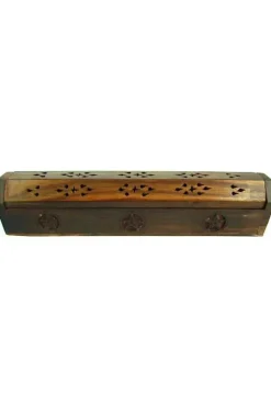 Alternative Gifts Incense Box Wood Pentagram