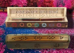 Alternative Gifts Incense Box Wood Pentagram