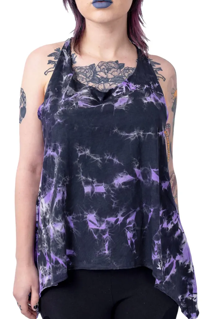 Innocent Clothing Innocent Black/Purple Tye Knot Top