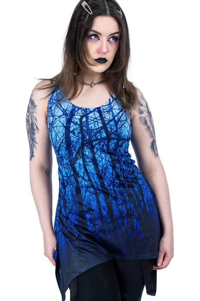 Innocent Clothing Innocent Blue Forest Lace Panel Vest