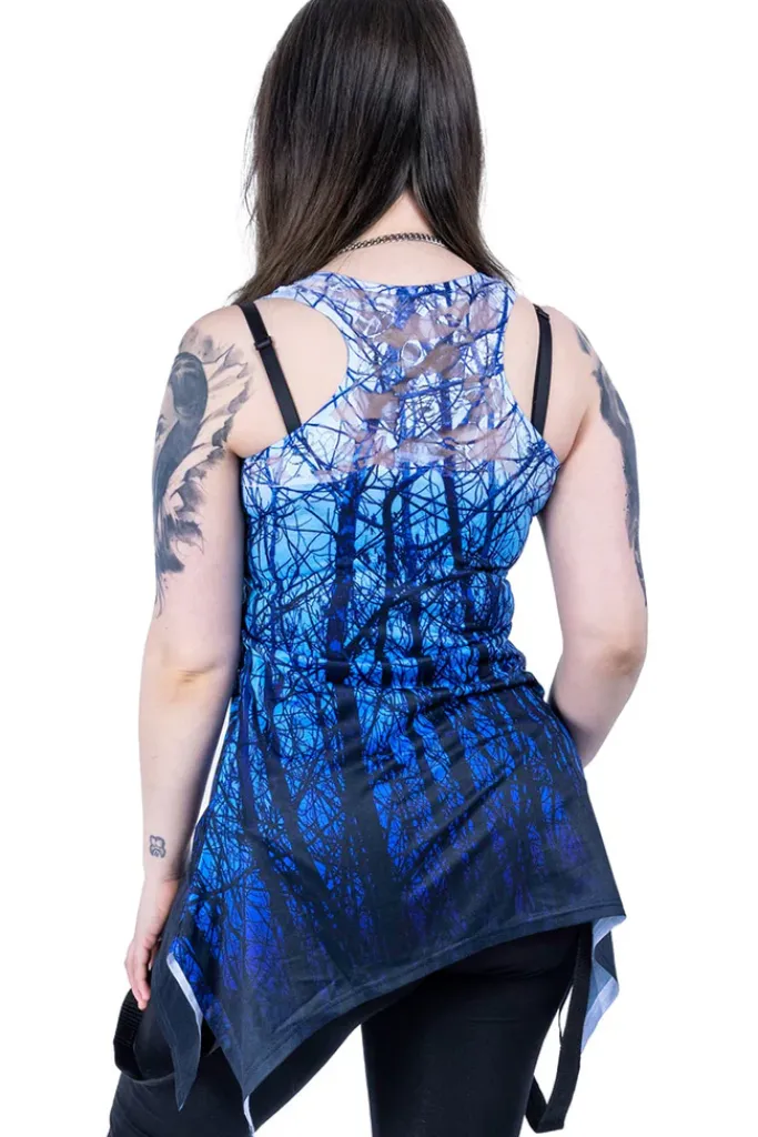 Innocent Clothing Innocent Blue Forest Lace Panel Vest