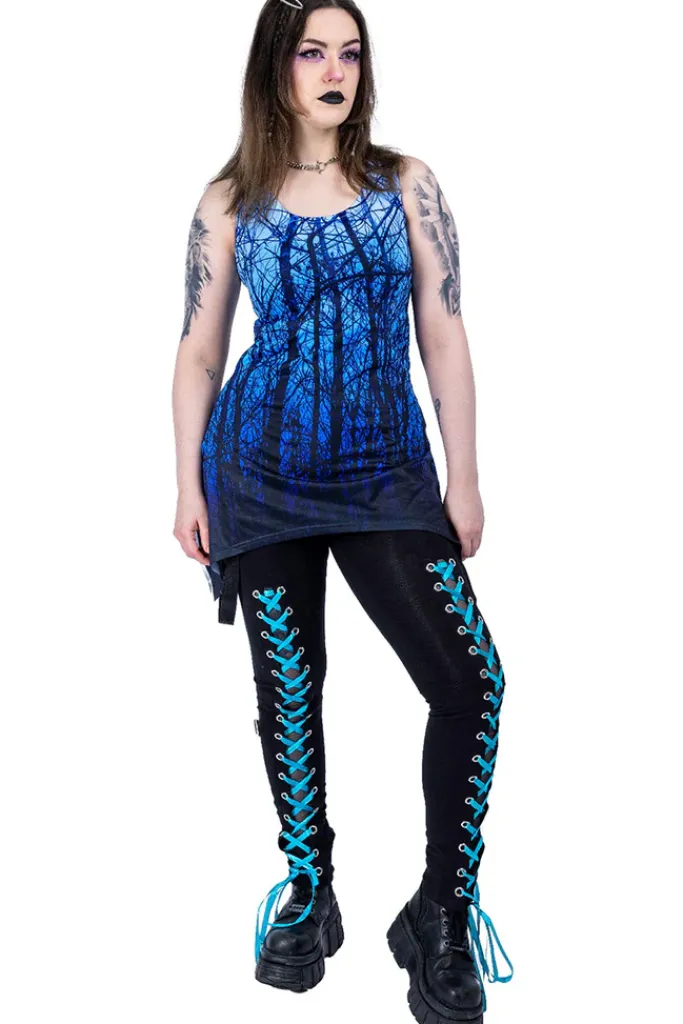 Innocent Clothing Innocent Blue Forest Lace Panel Vest