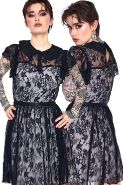 Jawbreaker Lace Overlay Collar Dress