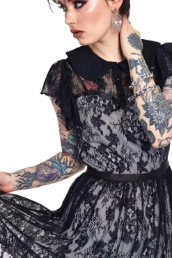 Jawbreaker Lace Overlay Collar Dress