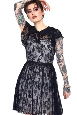 Jawbreaker Lace Overlay Collar Dress