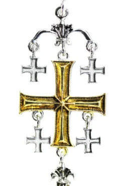 Talismans of the Knights Templar Jerusalem Cross Pendant Necklace