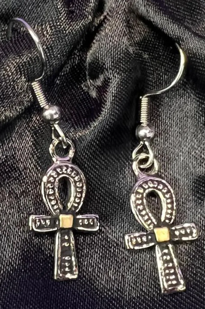 Jewels of Atum Ra Ankh Earrings