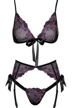 Kissable Pink Purple Lingerie Set (L/XL)