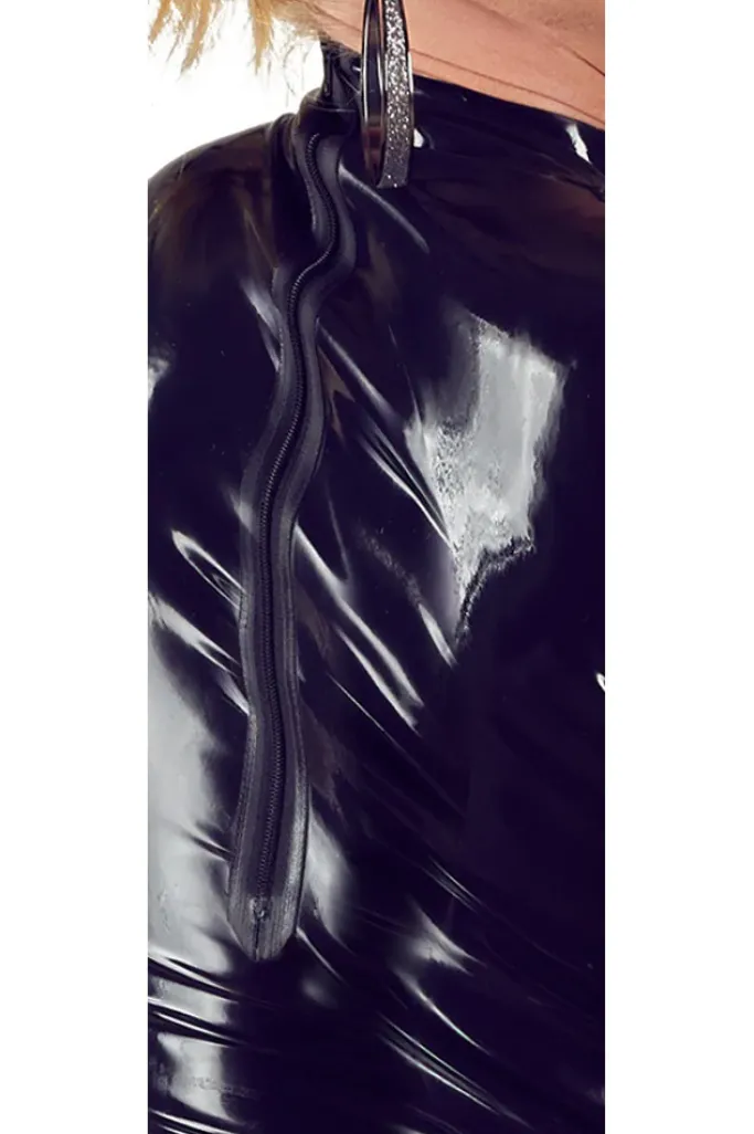 LATE-X Black Latex Dress