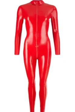 LATE-X Latex Catsuit Red