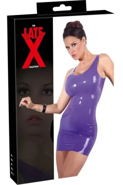 LATE-X Latex Mini Dress Purple