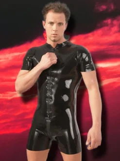 LATE-X Mens Latex Playsuit