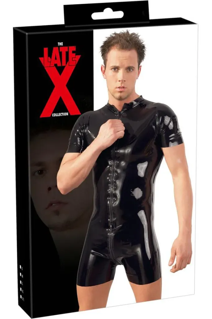 LATE-X Mens Latex Playsuit