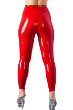 LATE-X Red Latex Leggings