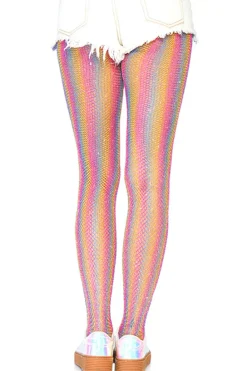 Leg Avenue Lurex Rainbow Fishnet Tights