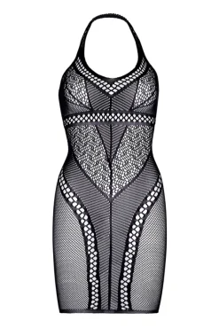 Leg Avenue Multi Net Mini Dress Black