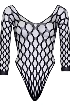 Leg Avenue Pothole Net Sleeve Bodysuit