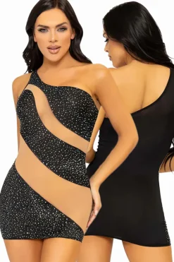 Leg Avenue Spandex Asymmetrical Minidress