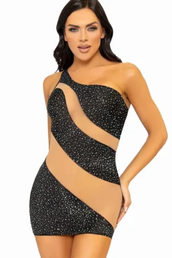 Leg Avenue Spandex Asymmetrical Minidress
