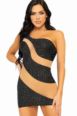 Leg Avenue Spandex Asymmetrical Minidress