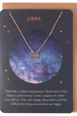 Something Different Libra Zodiac Necklace Card
