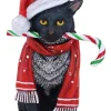 Nemesis Now Lisa Parker Candy Cane Cat Hanging Ornament