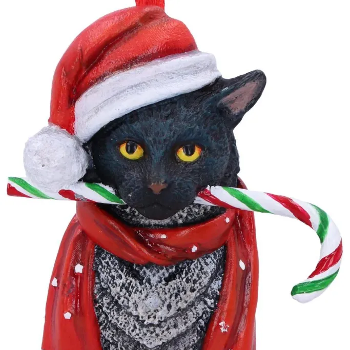 Nemesis Now Lisa Parker Candy Cane Cat Hanging Ornament