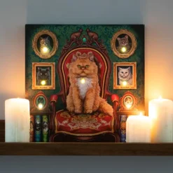 Something Different Lisa Parker Mad About Cats Light Up Canvas