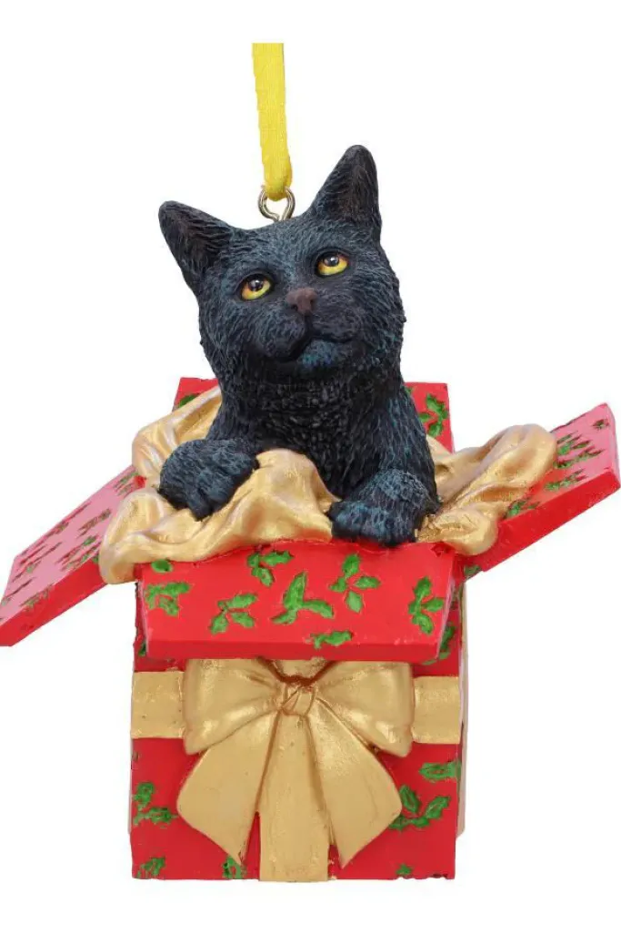 Nemesis Now Lisa Parker Present Cat Hanging Ornament