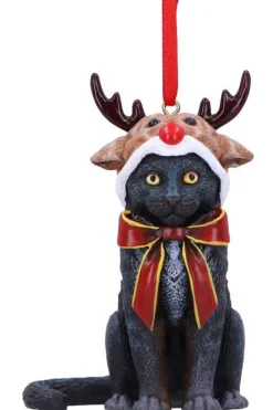 Nemesis Now Lisa Parker Reindeer Cat Hanging Ornament