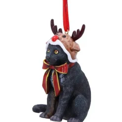 Nemesis Now Lisa Parker Reindeer Cat Hanging Ornament