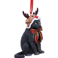 Nemesis Now Lisa Parker Reindeer Cat Hanging Ornament