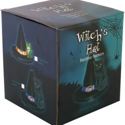 Something Different Lisa Parker Witch Hat With Cat Incense Cone Holder