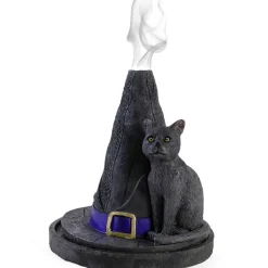 Something Different Lisa Parker Witch Hat With Cat Incense Cone Holder