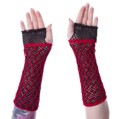 Innocent Clothing Lolita Mesh Gloves Black/Red