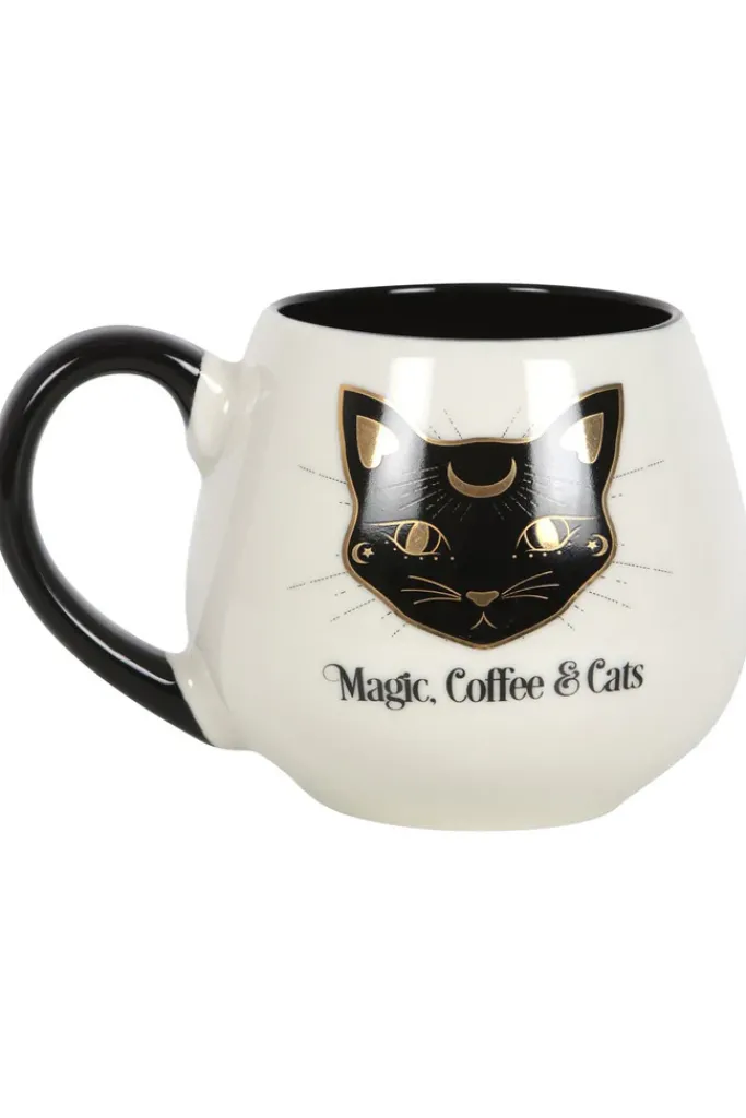 Something Different Magic, Coffee and Cats Rounded Mug