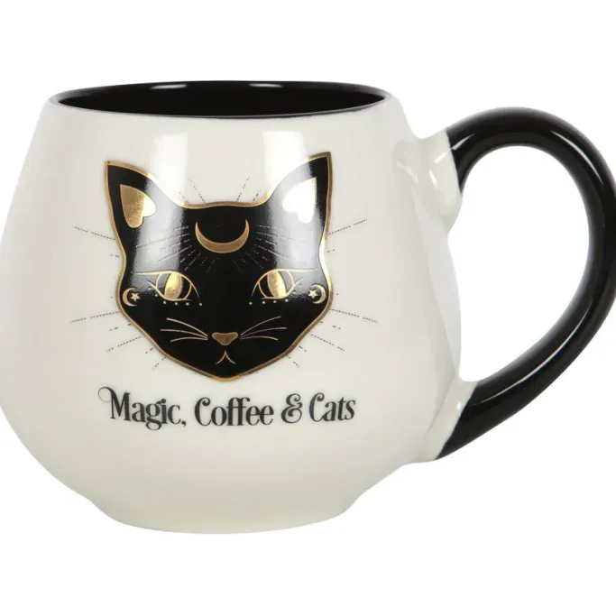 Something Different Magic, Coffee and Cats Rounded Mug