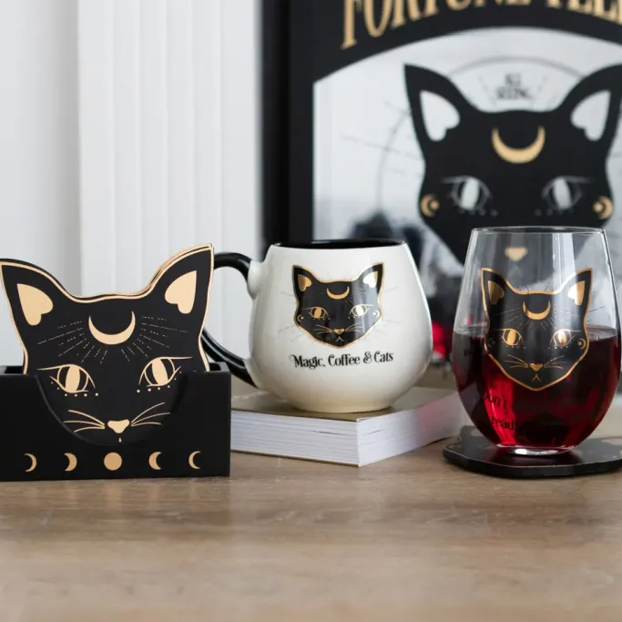 Something Different Magic, Coffee and Cats Rounded Mug