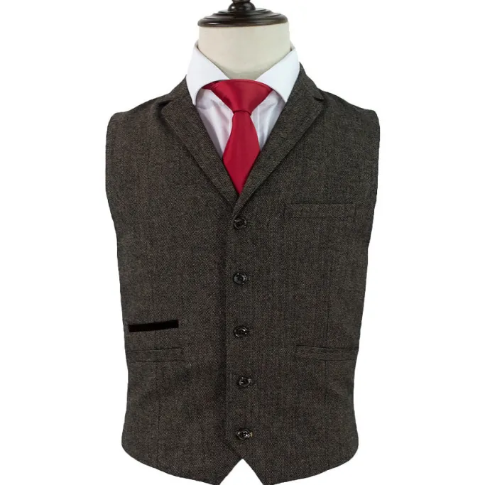 Kaymans Martez Brown Tweed Waistcoat (36" 40" 48" 52")