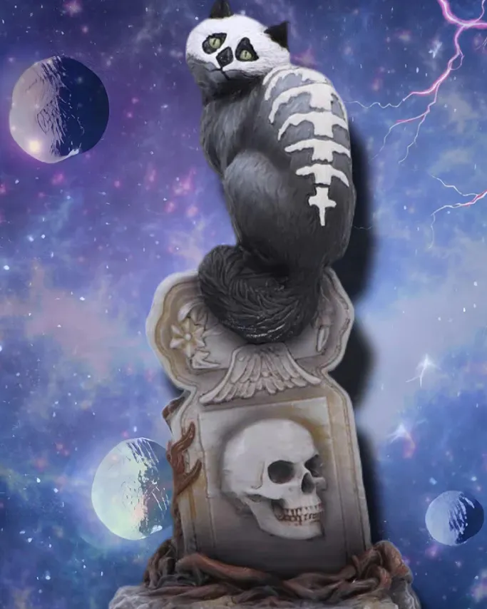 Nemesis Now Martin Hanford Skull Cat