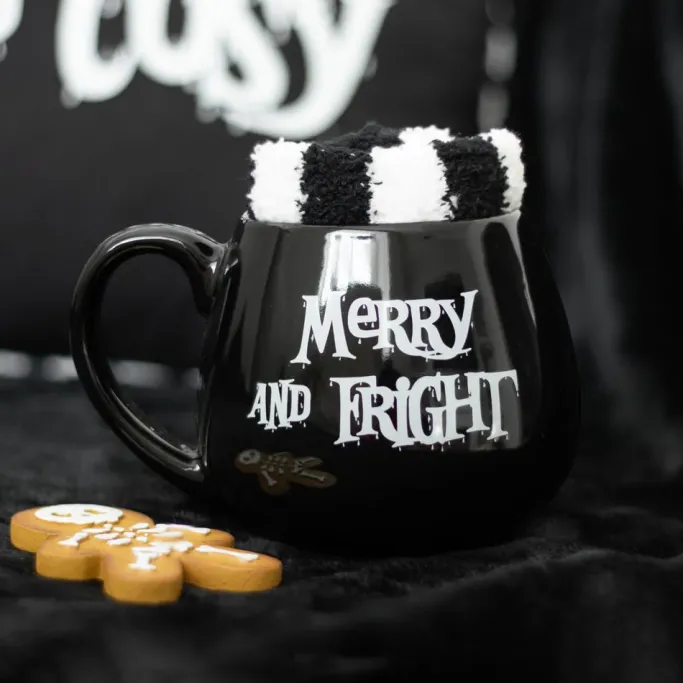Something Different Merry and Fright Mug and Socks Set