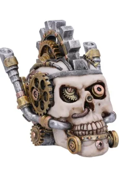 Nemesis Now Metal Head Steampunk Skull Box