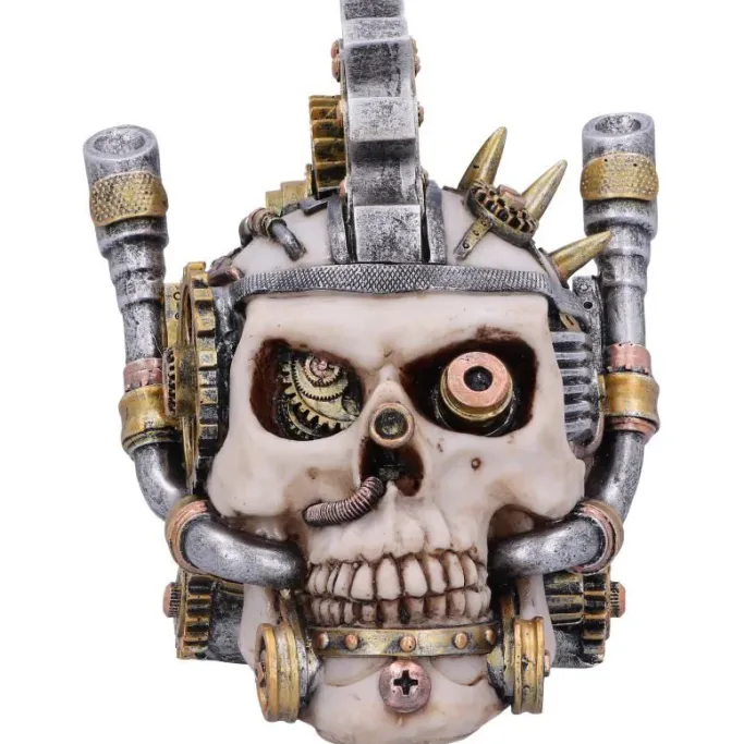 Nemesis Now Metal Head Steampunk Skull Box