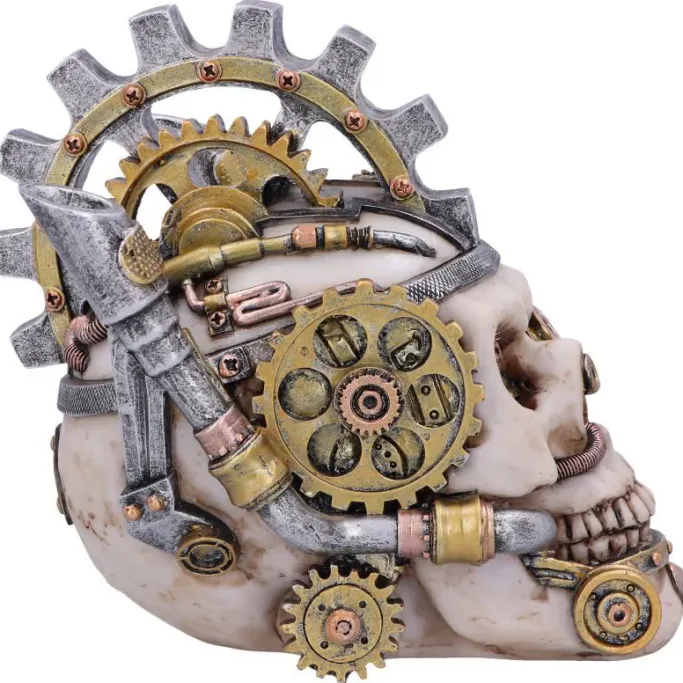 Nemesis Now Metal Head Steampunk Skull Box