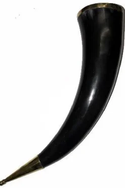 Natural Crafts India Metal Trimmed Viking Drinking Horn - Small