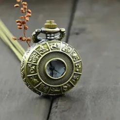 Pocketwatches Miniature Zodiac Steampunk Pocket Watch Necklace