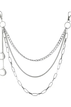Gothic Accessories Moon Belt Clip Chain